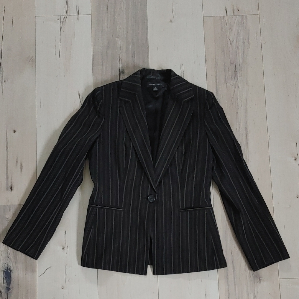 Banana Republic Black Pinstripe Blazer